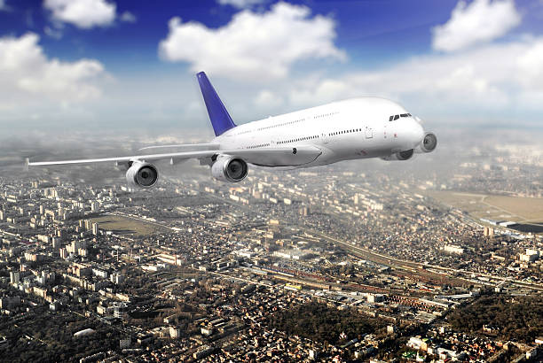 istock Modern airplane  in the sky near Airport. 178550154