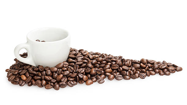istock heap of coffee beans with cup 178550207