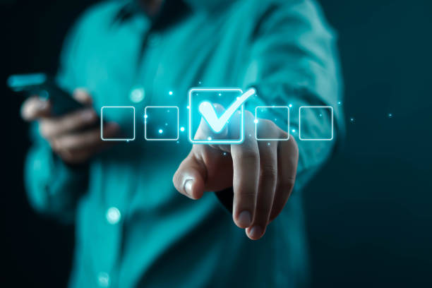 istock Businessman showing a check mark 1785502603