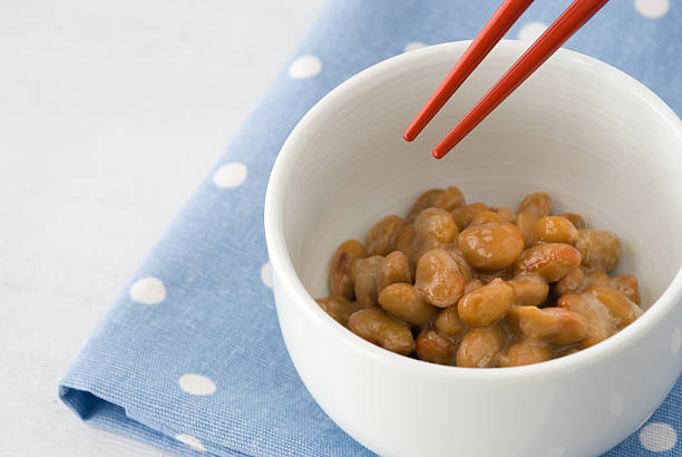 Nattu Nattou is a traditional Japanese food made from soybeans fermented with Bacillus subtilis. (Shallow DOF) bacillus subtilis photos stock pictures, royalty-free photos & images