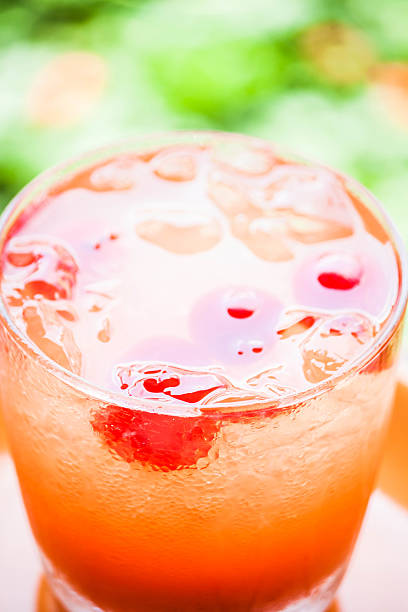 istock Light drink with iced mix fruits juice soda 178551195