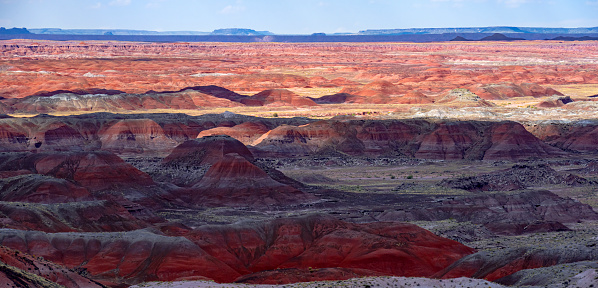 The colourful rocks of Painted Desert National Park, Arizona