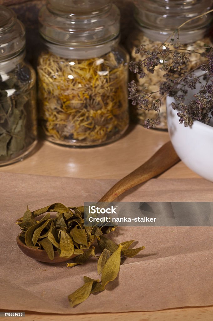 Folhas secas mistletoe - Foto de stock de Aromaterapia royalty-free