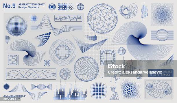 Technology Design Set Abstract Technology Design Elements Stock Illustration - Download Image ...