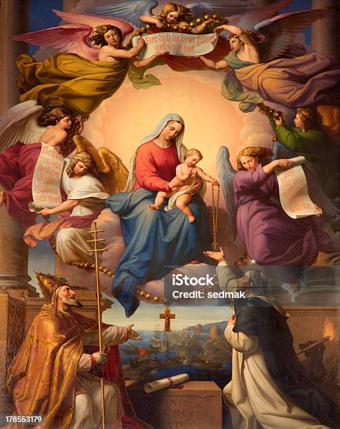 Vienna Madonna In Heaven From Dominicans Church Stock Illustration - Download Image Now - Virgin Mary, Jesus Christ, Altar