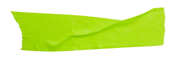 istock green crumpled torn tape isolated on white background. 1785532650