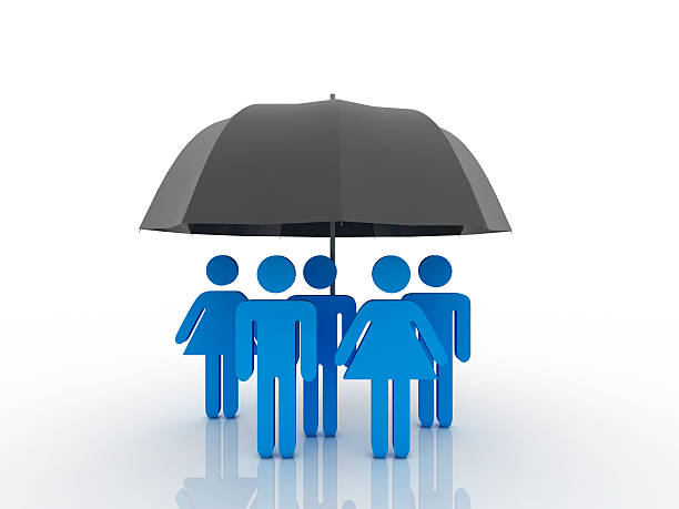 istock 3d people - human character under an umbrella. 178553274
