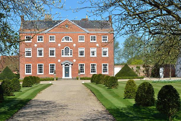 Large Georgian Town House Large Georgian Town House east anglia stock pictures, royalty-free photos & images