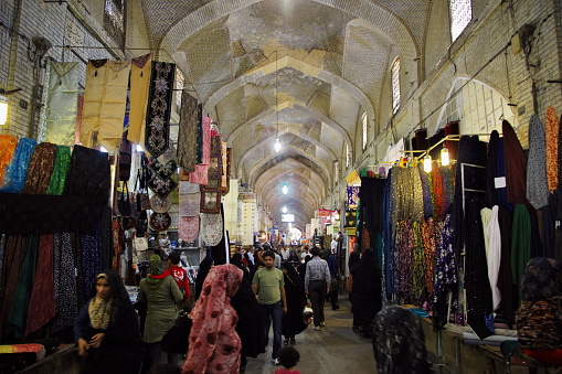 Shiraz, Iran - 29 Sep 2012: Arab market in Shiraz city, Iran