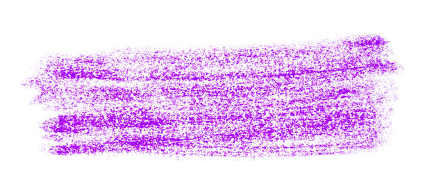 istock Purple pencil strokes isolated on white background. 1785535950