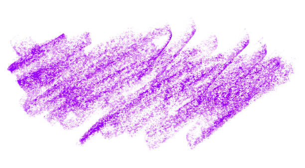 istock Purple pencil strokes isolated on white background. 1785537003