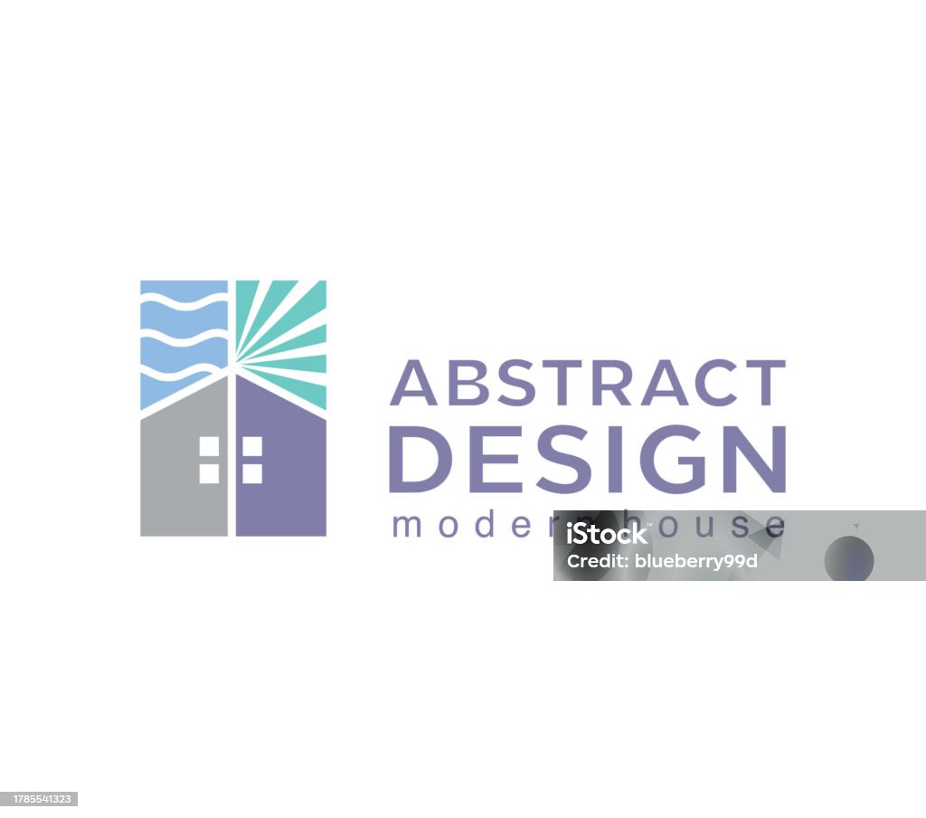 House Abstract Vector Abstract House Design Template Colorful Sign Stock Illustration ...
