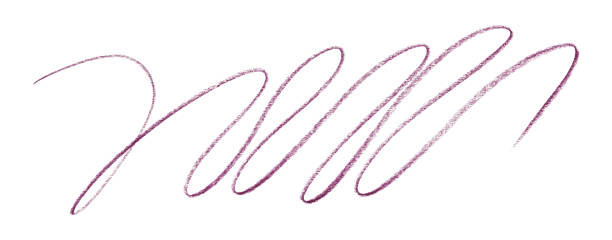istock Draw a dark purple pencil line isolated on a white background. 1785541353