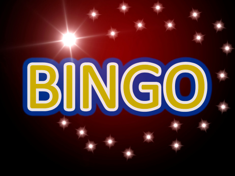 bingo word on a movie scene background, 3d imagen
