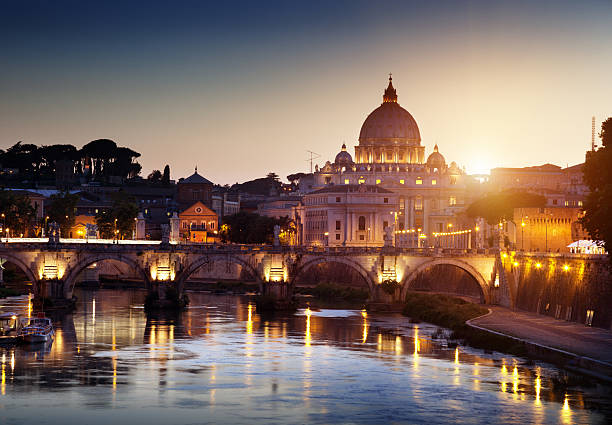 istock view on Tiber and St Peter Basilica in Vatican 178554509