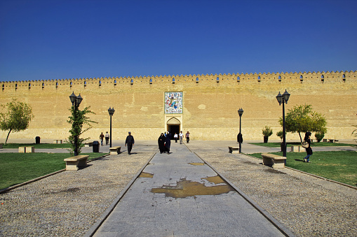 Shiraz, Iran - 29 Sep 2012: Arg Citadel in Shiraz city, Iran