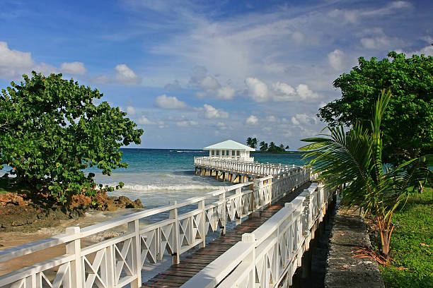 Summer pavilion at Las Galeras beach, Samana peninsula