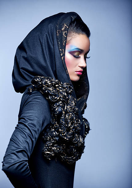 istock Young woman's face in perfect make up 178557001