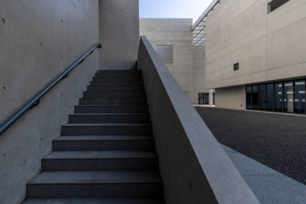 istock Stairs and cement walls in modern minimalist architecture 1785570675