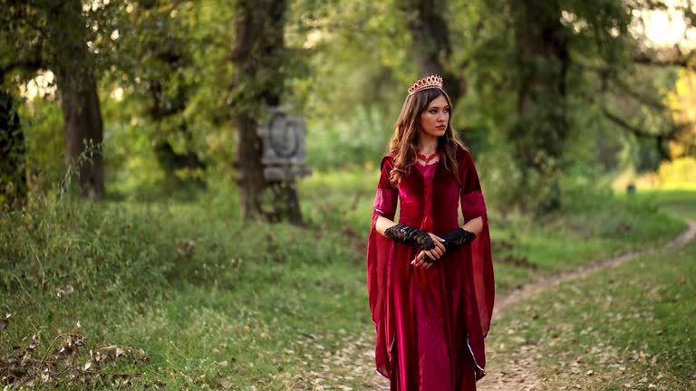 Evil Queen Walking In The Forest