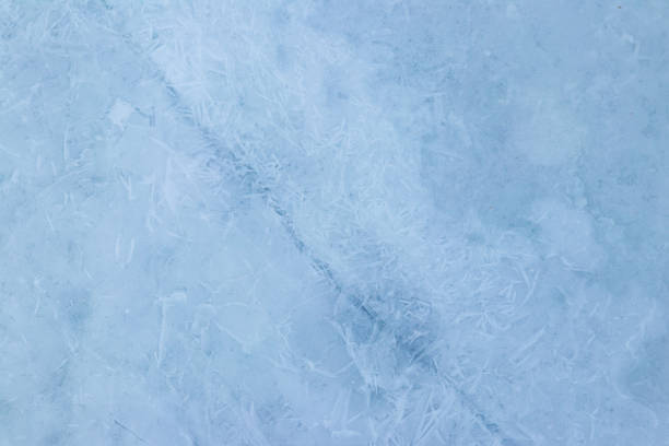 istock Texture of the cracked ice. Winter background 1785579453
