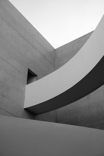 Los Angeles, CA, USA - August 24, 2017: The facade of The Broad Museum in Downtown LA.