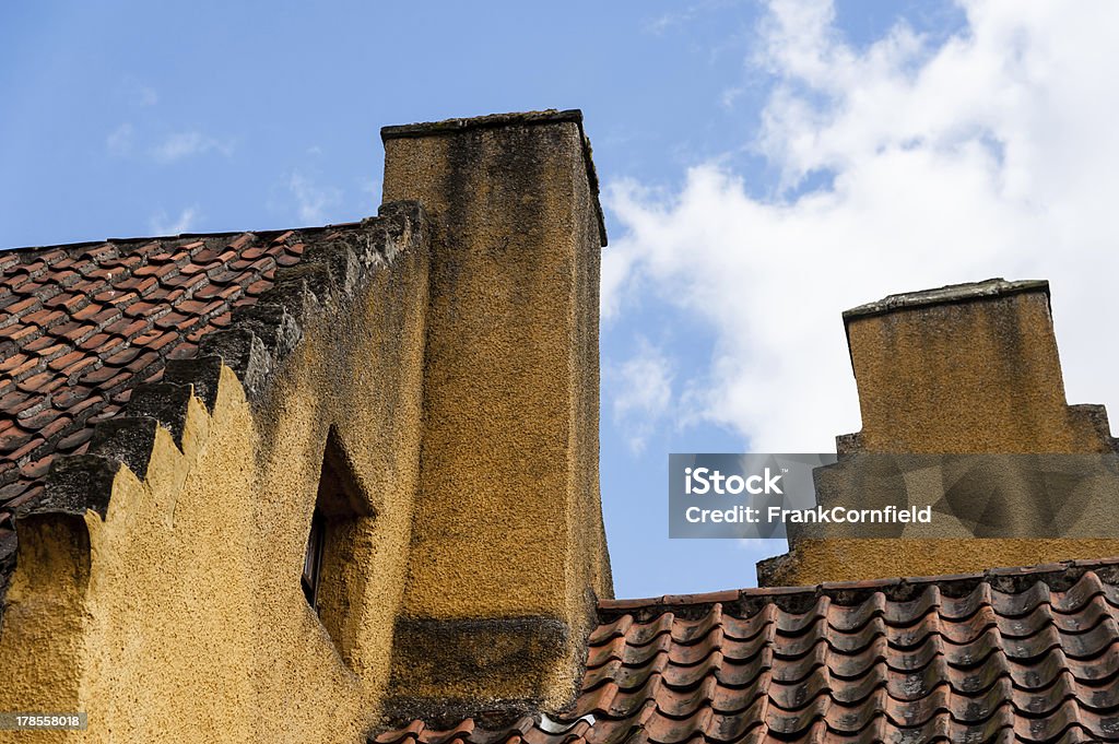 Culross Palace, crow-escalonado gables. - Foto de stock de Aire libre libre de derechos