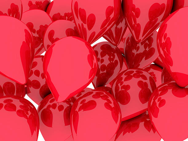 istock bunch of red balloons floating 178558100
