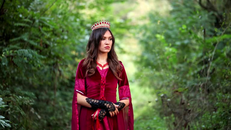 Evil Queen Walking In The Forest