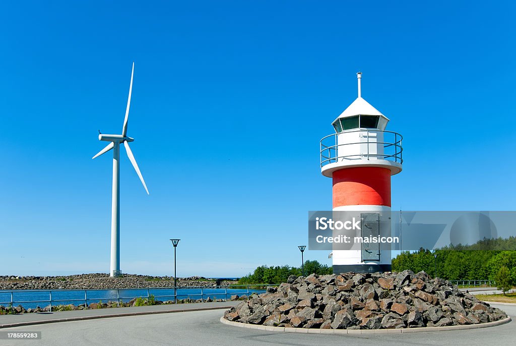 Lighthouse in Reposaari,Finland Blue Stock Photo