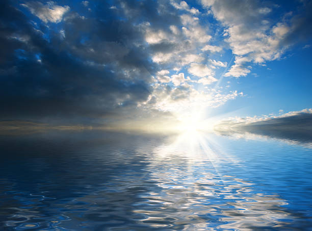 istock Stunning sky at sunset reflected in ocean 178560369