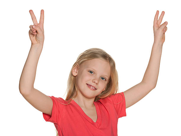 istock Pretty girl with their hands up 178560678