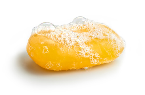 Amarillo de burbujas de jabón photo