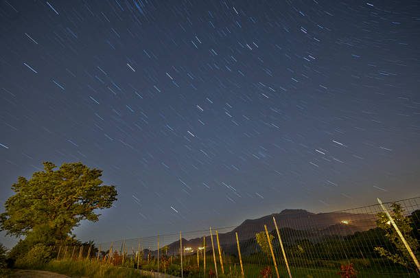 Céu Estrelado em sassoferrato - fotografia de stock