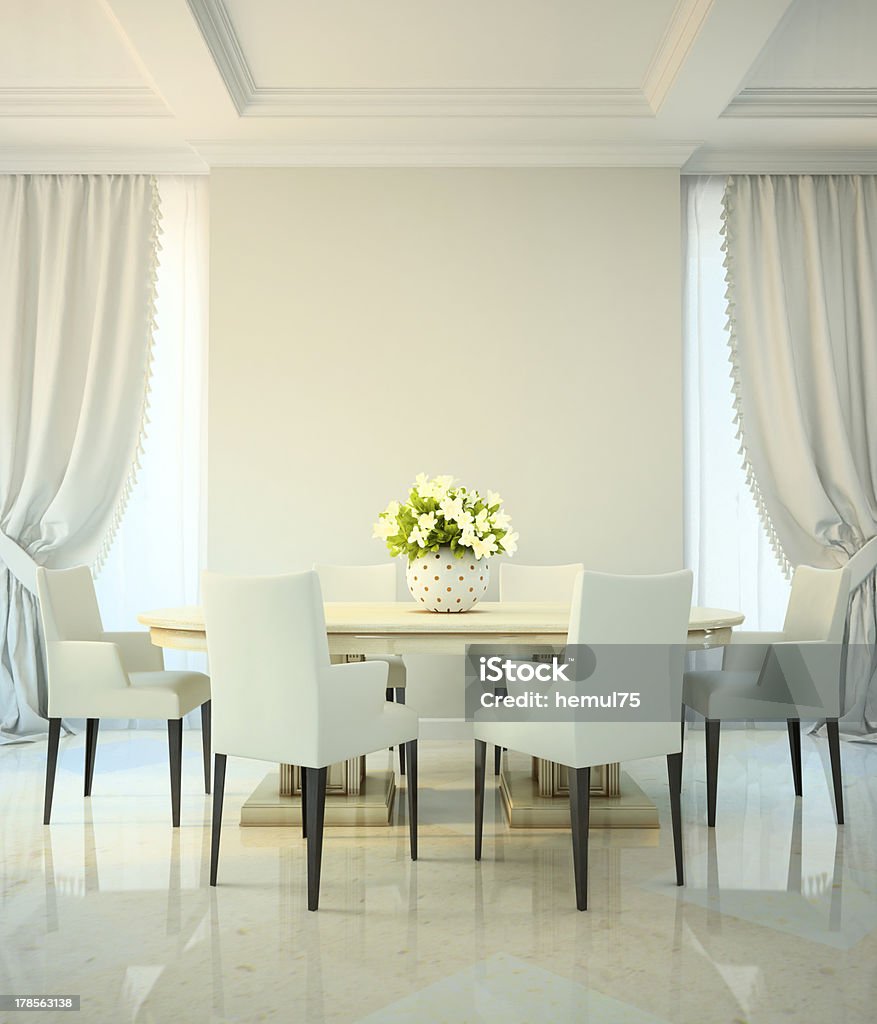 Dining room in classic style Dining Room Stock Photo