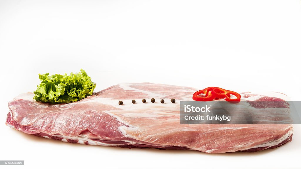 Pedaço de Carne de Porco isolado - Royalty-free Bife Foto de stock