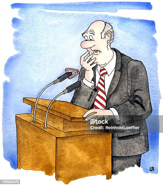 Dentition Of The Speaker At The Microphone Stock Illustration - Download Image Now - Microphone, Watercolor Painting, Accidents and Disasters
