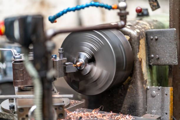 istock Metal industrial factory in the numerical control sector, CNC Lathe Processing 1785640803