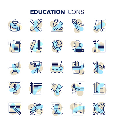 Ignite the spirit of learning with the Colorful Education Icon Set, featuring 25 captivating icons that bring education to life. Each icon is a burst of color and creativity, symbolizing various aspects of the learning journey. From books and pencils to globes and graduation caps, this set is a visual feast for educational content. Perfect for teachers, students, and educational materials, these icons infuse energy and vibrancy into presentations, websites, and projects. Make your educational content pop with this lively and dynamic icon set!