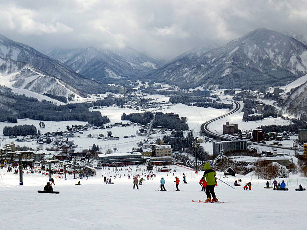 인공눈 육상용 in echigo yuzawa - 니가타 뉴스 사진 이미지