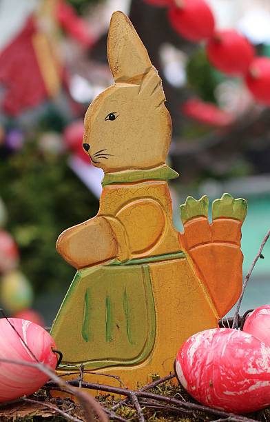 istock Easter bunny as a wooden figure 178566303