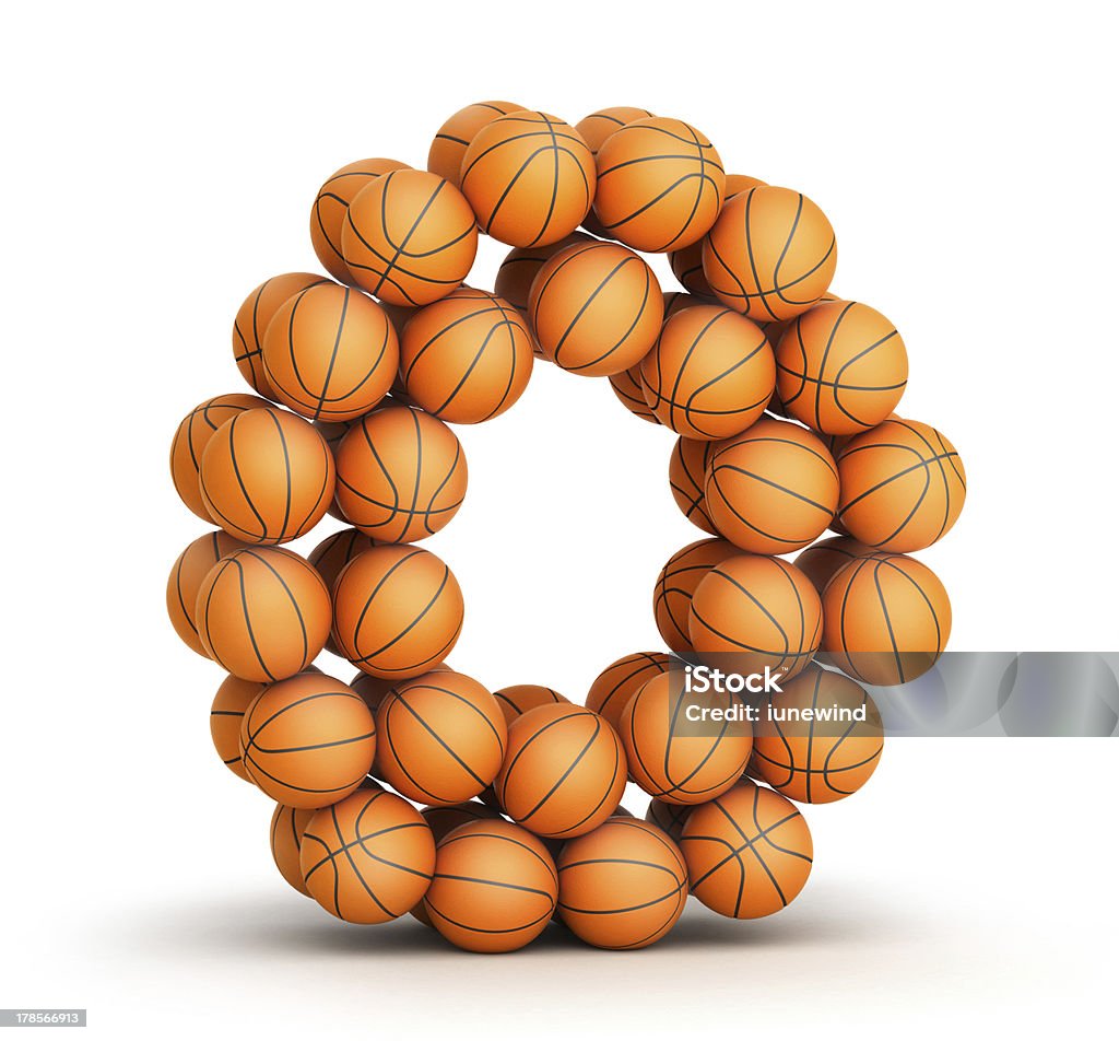 Letra O basquetebol - Royalty-free Alfabeto Foto de stock