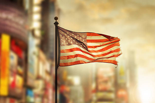 istock Old Glory in the city 178566947