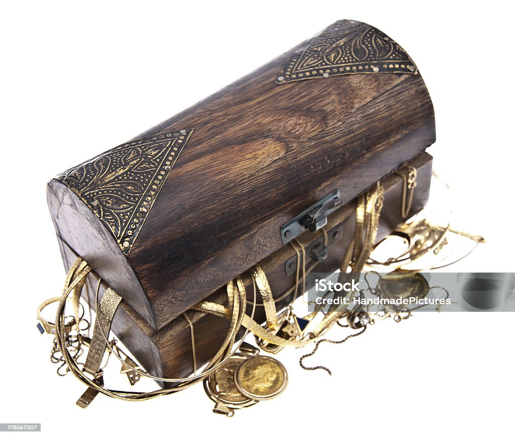 Treasure box mit alten Schmuck - Lizenzfrei Alt Stock-Foto