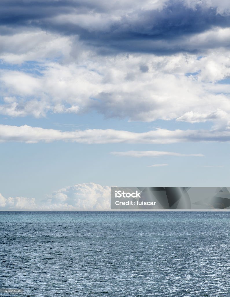 seawater photograph of the Valencian coast with clouds background Artist's Palette Stock Photo