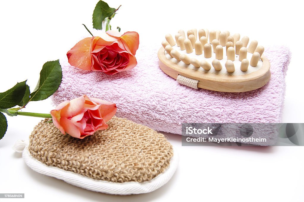 Schwamm und massage brush - Lizenzfrei Blume Stock-Foto