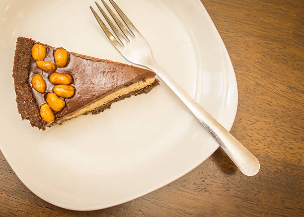 istock Slice of peanut butter and chocolate pie on a plate 178570262