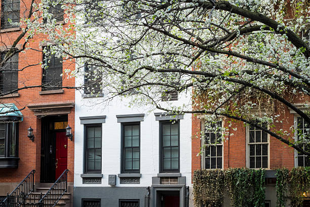 istock Blossoming tree, apartment building, Manhattan, New York City 178571402