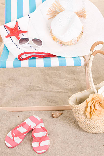 istock Beach chair in the sand 178571499
