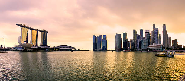 istock Singapore city skyline at sunset. 178571825